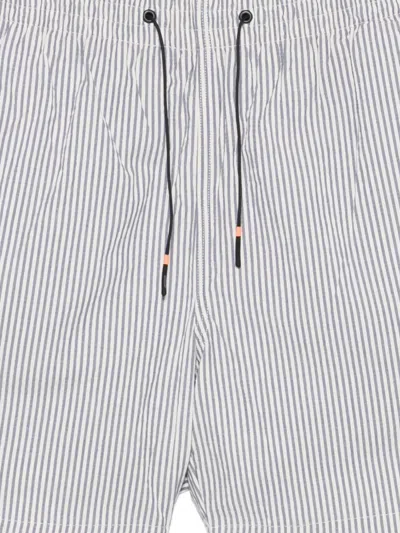 Rrd Striped Drawstring Shorts In Gray