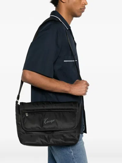 Kenzo One Shoulder Bag Rectangular Adjustable Strap In Black
