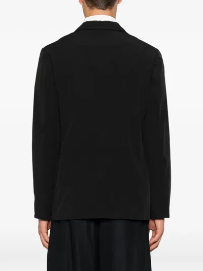 Aspesi Single-breasted Notched-lapels Blazer In Black
