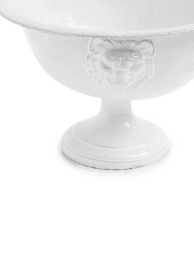 Astier De Villatte Lion-embossed Stand Serveware In White