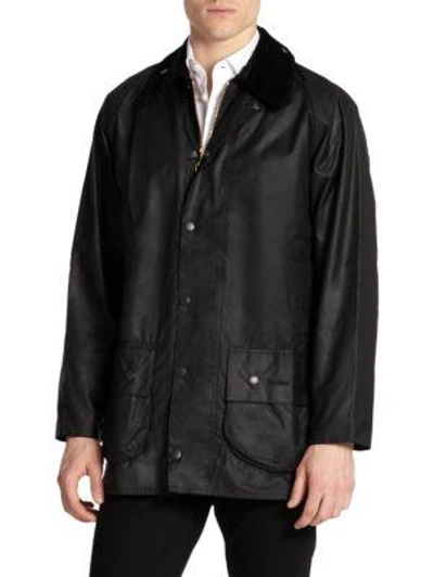 Shop Barbour Bedale Wax Jacket In Navy