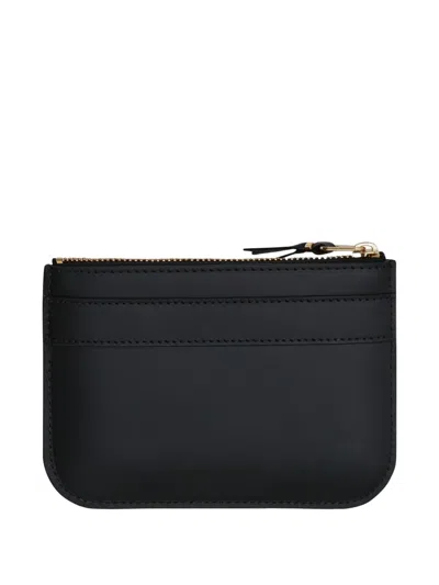 Comme Des Garçons Rectangular Black Cowhide Leather Clutch In Black