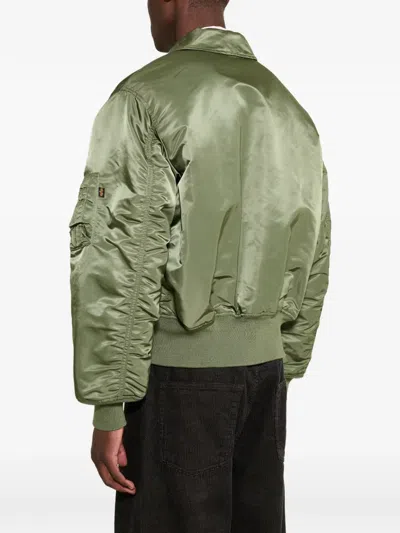 Alpha Industries Cwu-45 Heritage Bomber Jacket In Green