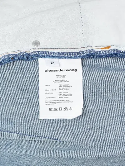 Alexander Wang Prestyled Button Down Skort Romper In Blue