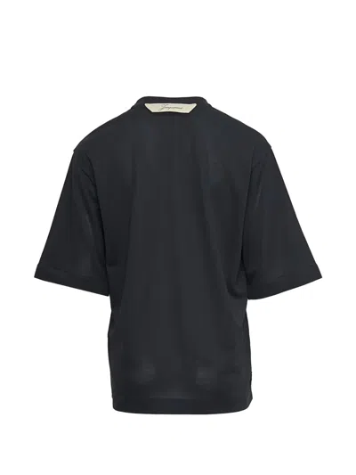 Jacquemus Le Tshirt Ventadou Logo-patch T-shirt In Black