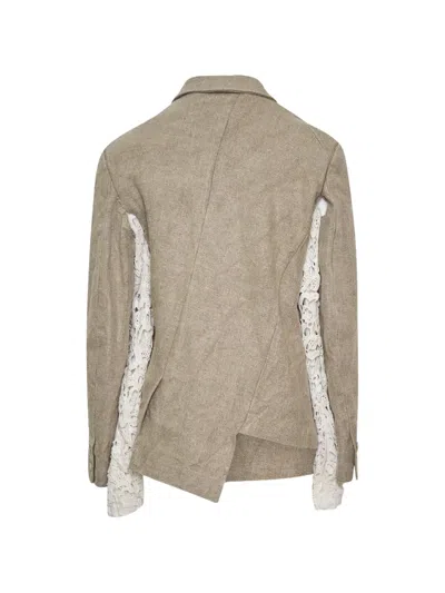 Comme Des Garçons Linen Super Heavy Canvas X Cotton Jacket In Neutral