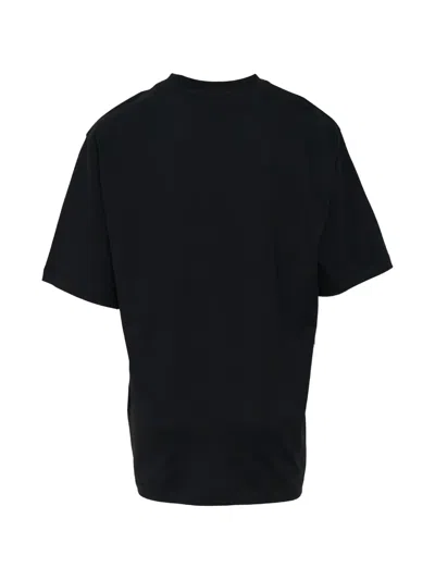Msgm Graphic-print Cotton T-shirt In Black
