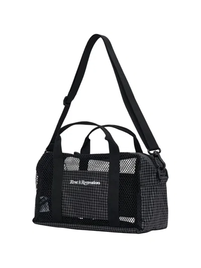 Rest&recreation Mesh Grid-pattern Duffle Bag In White