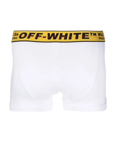 Off-white Logo-waistband Briefs In White