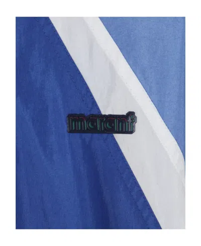 Isabel Marant Étoile Devan Patchwork Coat In Blue