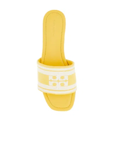 Tory Burch Logo Flat Slippers In Multi