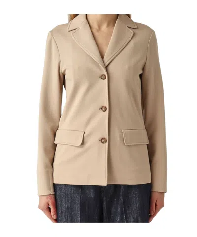 Max Mara Baco Single-breasted Jacket In Brown