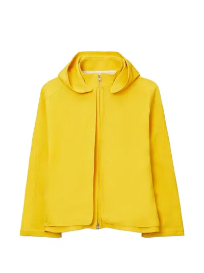 Tory Burch Oversized Waxed Canvas Jacket In Yellow