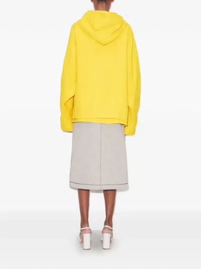 Tory Burch Oversized Waxed Canvas Jacket In Yellow