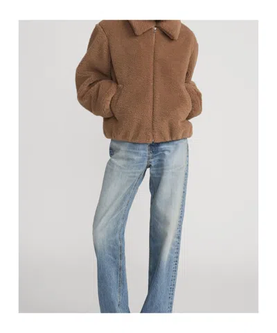 Frame Long-sleeved Collared Jacket In Multi