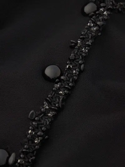 Frame Beaded-trim Jacket In Black