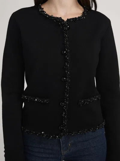 Frame Beaded-trim Jacket In Black