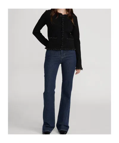 Frame Beaded-trim Jacket In Black