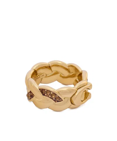 Coach Crystal Ring In White