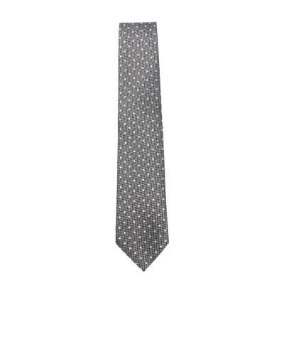 Tom Ford Patterned Tie In Gray