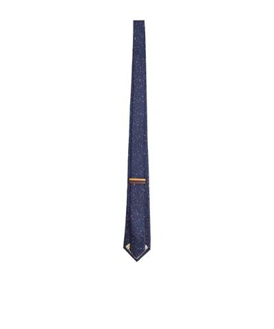 Paul Smith Micro Motif Tie In Blue