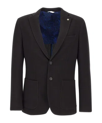 Manuel Ritz Single-breasted Blazer In Brown