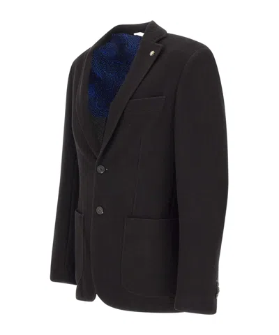 Manuel Ritz Single-breasted Blazer In Brown
