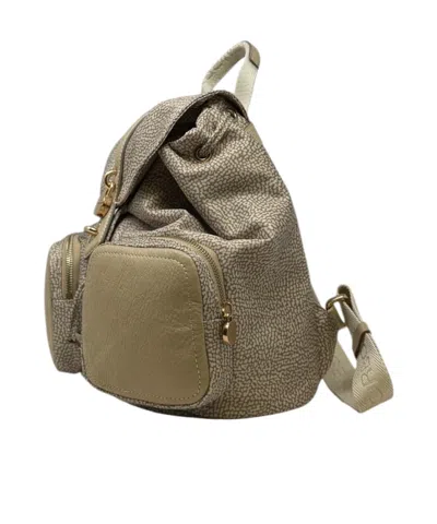Borbonese Printed Backpack In Green