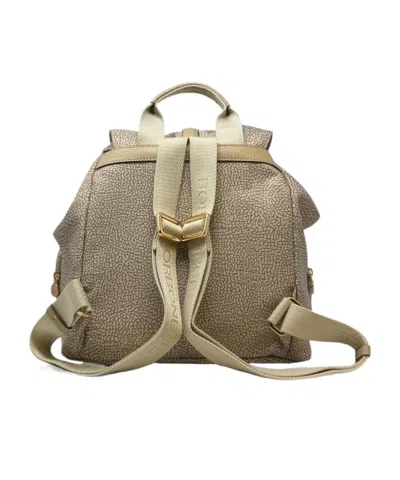 Borbonese Printed Backpack In Green