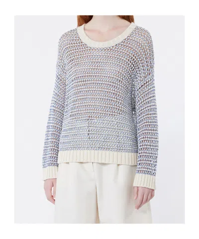 Weekend Max Mara Mesh Sweater In Blue