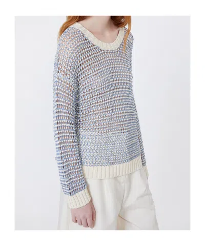 Weekend Max Mara Mesh Sweater In Blue