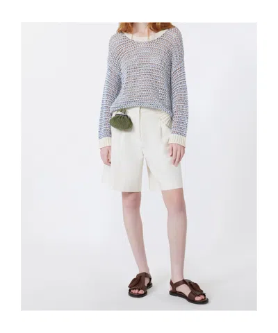 Weekend Max Mara Mesh Sweater In Blue