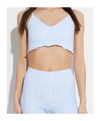 Loveshackfancy Erza Printed Performance Top In Blue