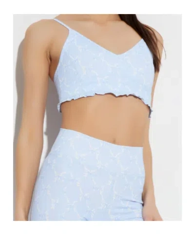 Loveshackfancy Erza Printed Performance Top In Blue