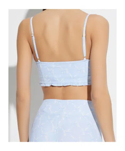 Loveshackfancy Erza Printed Performance Top In Blue