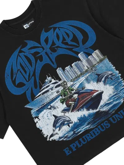 Godspeed Wave Runner Graphic-print T-shirt In Black