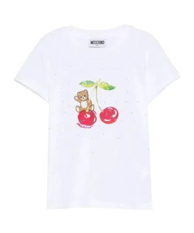 Moschino Cherry-graphic T-shirt In White
