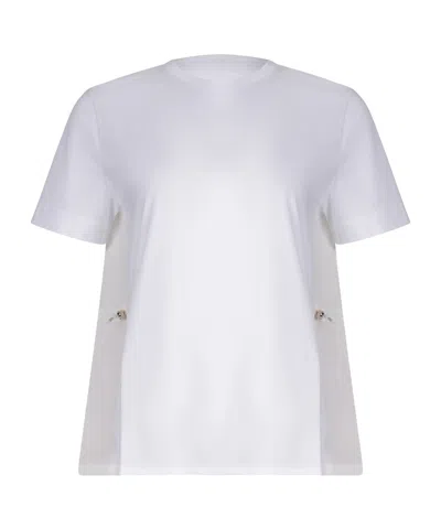 Herno T-shirt In Chic Cotton Jersey And New Techno Taffeta In White