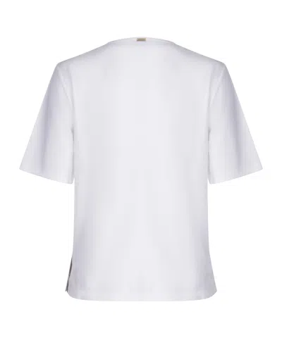 Herno Button Detail T-shirt In White