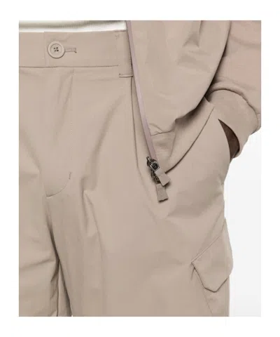 Herno Polyester Cargo Shorts In Neutral