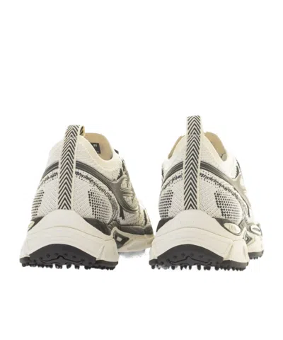 Off-white Brown Solid Sneakers In Black