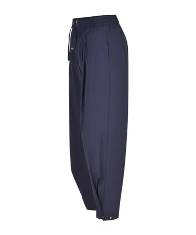 Herno Pleated Drawstring Pants In Blue
