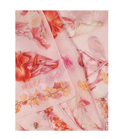 Ferragamo Silk Stole In Neutral