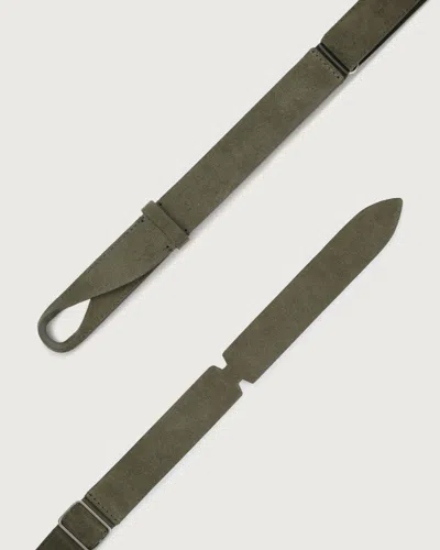 Orciani Nobuckle Suede Belt In Pink