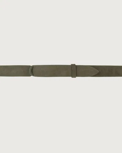Orciani Nobuckle Suede Belt In Pink