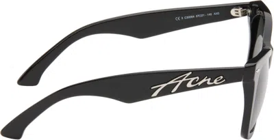Acne Studios Logo-detail Square-frame Sunglasses In Black