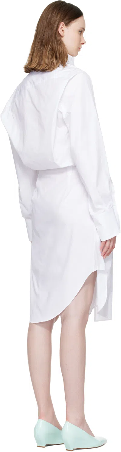 Vivienne Westwood Drunken Shirt Dress Compact Poplin White 48 Women