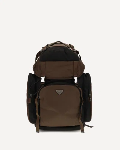 Prada Re-nylon Backpack In Brown