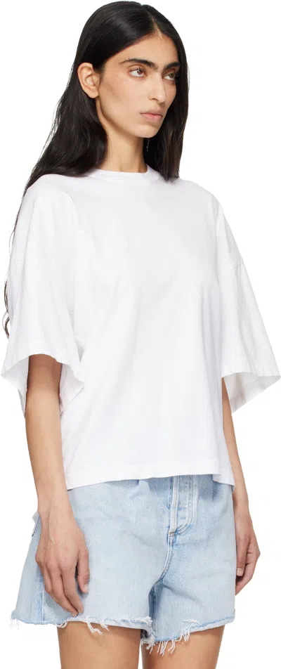 Agolde White Ellery T-shirt In White