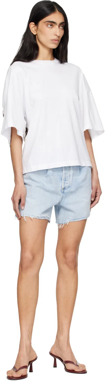 Agolde White Ellery T-shirt In White